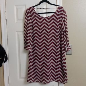 Chevron pattern dress